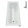 thumbnail image 6 of Streamline NAL-5640-CH 60 in. x 30 in. Acrylic Left-Hand Drain Alcove Bathtub in Glossy White With External Drain in Polished Chrome, 6 of 10