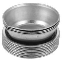 Masteelf 1 Set Small Round Paint Palette Iron Paint Trays with Spout Paint Mixing Palette Tray for Scale Model Painting Color Mixing Accessories