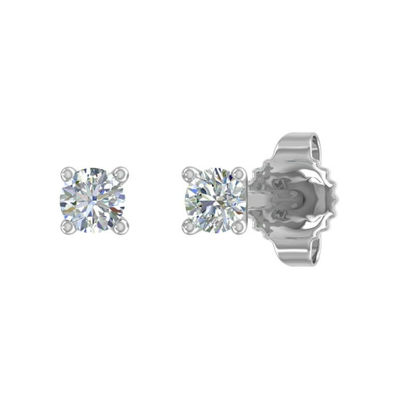 0.05 Carat 4-Prong Diamond Stud Earringsin 14K White Gold