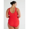 thumbnail image 3 of Time and Tru Women's and Women's Plus Crinkle One Piece Swimsuit, Sizes XS-3X, 3 of 5