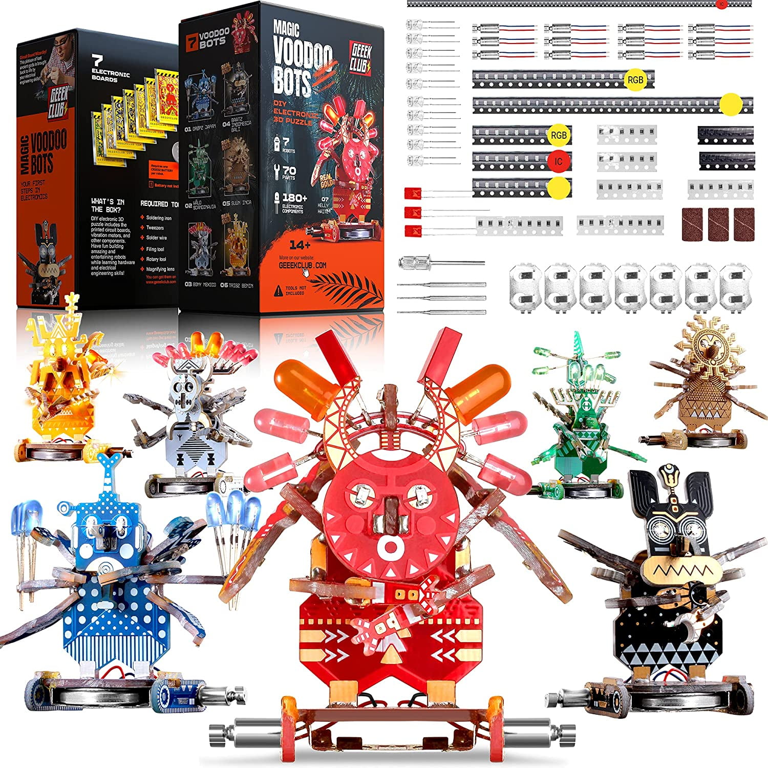 without toolkit Magic Voodoo Bots Geeek Club Robot Building Kit for Kids