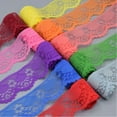 thumbnail image 2 of XmhyTop-A 10 Yards Lace Ribbon Roll 4cm Wide Craft Lace Trim for Wedding Bouquets, Gift Packaging, Sewing DIY Projects,Dark Purple, 2 of 5