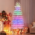 thumbnail image 2 of Gymax 7 FT Artificial Xmas Tree Hinged Christmas Tree w/ 820 Coral-Like Branch Tips, 2 of 10