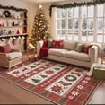 thumbnail image 6 of KUETH 2'x7' Christmas Machine Washable Runner Rug, Non-Slip Rugs for Kitchen, Hallway, Corridor and Entryway, Beige, 6 of 7