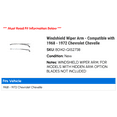 thumbnail image 2 of Windshield Wiper Arm - Compatible with 1968 - 1972 Chevy Chevelle 1969 1970 1971, 2 of 2