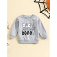 thumbnail image 2 of Toddler Baby Boys Halloween Sweatshirts Long Sleeve Crewneck Cartoon Letter Print Pullover Toddler Fall Clothes, 2 of 8