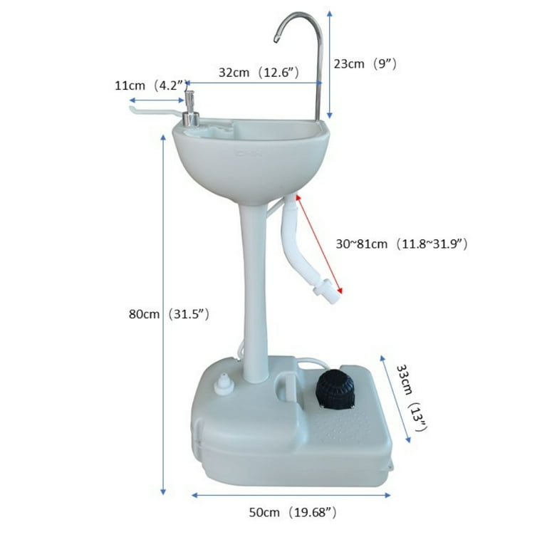 CHH-7701 Portable Removable Outdoor Wash Basin White - Walmart.com
