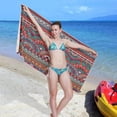 thumbnail image 7 of SKYSONIC Beach Towels 30"x60", Flower Ethnic Camping Towels Sand Free Beach Towel, Large Beach Towels Quick Dry Bath Travel Towels Pool Yoga Beach Mat for Men Women, 7 of 7
