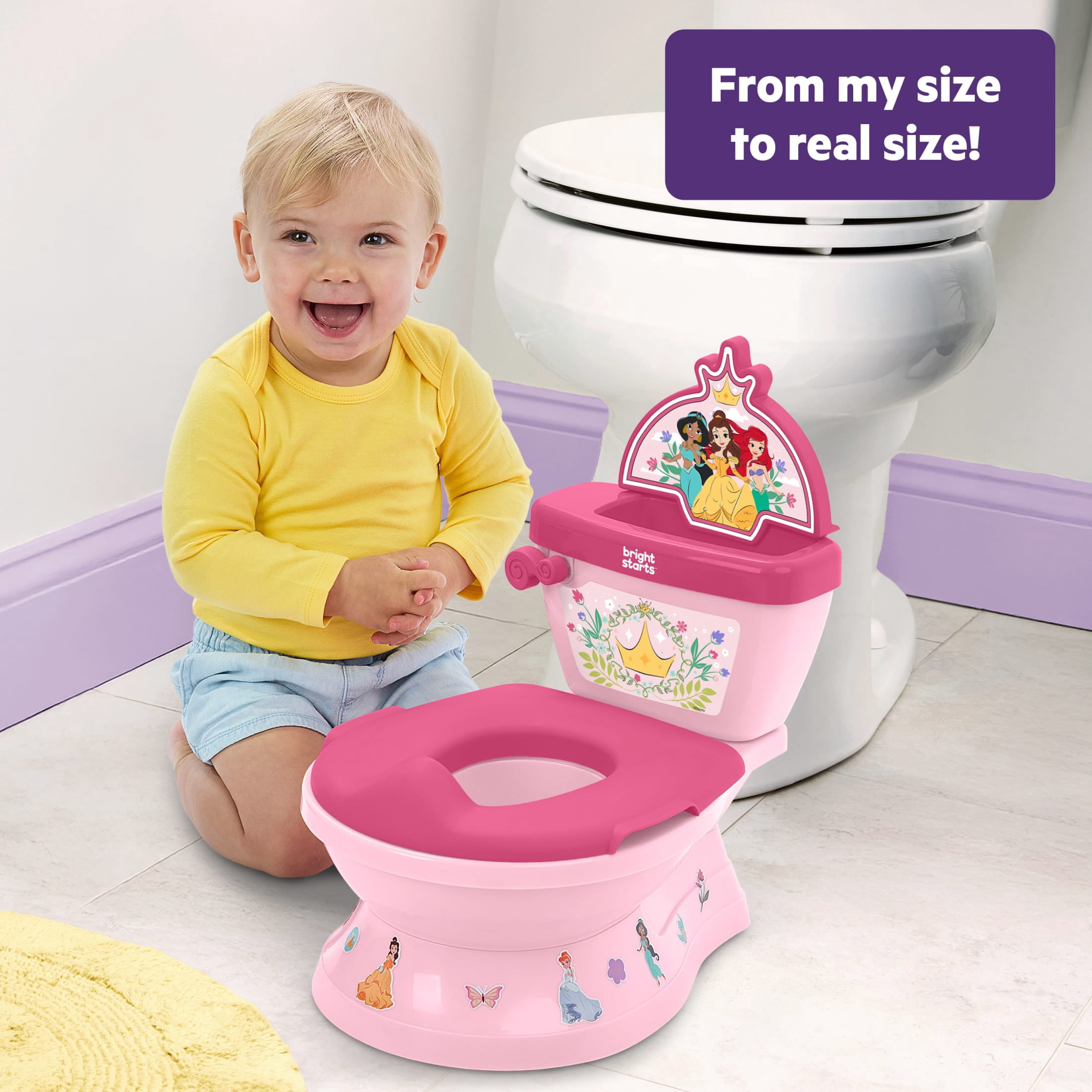 Disney Princess My Size Potty 2-in-1 System, Pink, Toddler
