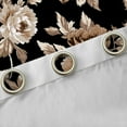 thumbnail image 4 of Feelyou Black Orange Flower Blackout Curtains Set of 2 (52x84 Each), Retro French Floral Window Curtains, Countryside Theme Curtains and Drapes, Curtains and Drapes Room Decor, 4 of 6