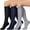 Black Blue Gray, variant on 3 Pairs Copper Compression Socks for Women & Men Circulation 15-20 mmhg - Better Blood Flow, Swelling, Best Support for Medical, Running, Nursing