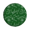 thumbnail image 4 of Spare Tire Cover, Math Pattern Green Wheel Cover Tire Covers For Trailers Car Truck Camper Universal Tire Covering Fits Diameter14"-17", 4 of 4