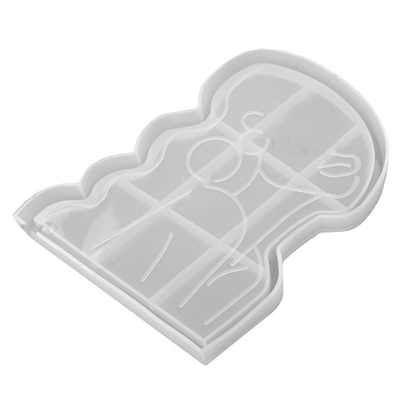KAKOWELY Silicone DIY Mold for Home Use White Creative Tray Mold Perfect for Craft Projects 6.5 x 4.3 Inches,6.5"X4.92"X0.59"