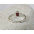 thumbnail image 3 of HeartsAndYou 0.5ct Natural Emerald Red Garnet Ring Bezel Set Solitaire 14k SOLID White Gold, 3 of 8
