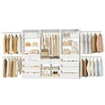 thumbnail image 5 of Homieasy 3 sets Wardrobe Closet - Two Adjustable Wooden Closet Systems with 8 Drawers & 8 Hanging Rods and One Freestanding Tower with 4 Cubby Storage - Heavy Duty Walk-in Closet Organizer ,White, 5 of 5