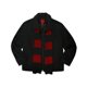 thumbnail image 1 of Conjunto de abrigo y bufanda IZOD de mezcla de lana para hombre chaquetón negro grande, 1 of 2