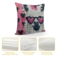 thumbnail image 4 of Creowell Throw Pillow Cover ，Llama Square Throw Pillow Cases，Simple Cute White Llama Drawing with Lettering Pink Throw Cushion Covers for Couch Sofa Chair Bedroom White, 4 of 5