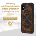 thumbnail image 2 of Case Yard Wooden Case for iPhone-XS-Max Soft TPU Silicone cover Slim Fit Shockproof Wood Protective Phone Cover for Girls Boys Men and Women Supports Wireless Charging Hourglass with Roses Design, 2 of 7