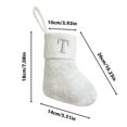 thumbnail image 3 of LanSuare Christmas Stockings with Initials, 9Inch Letter A-Z Xmas Stockings, Shiny Super Soft White Cuff Xmas Stocking for Christmas Party Hanging Stocking Decorations(T), 3 of 6