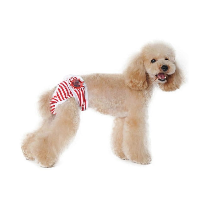 Dog Nappies Female Adjustable Pet Safety Pants For Female Dog In Red Size XXL With Menstruation Protection 1Pack