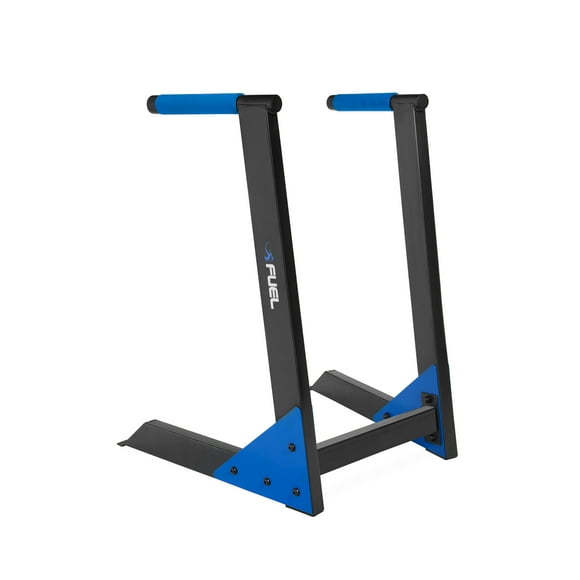 Fuel Pureformance Deluxe Bodyweight Training Dip Station Black/Blue - Deluxe Dip Station