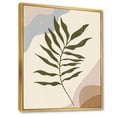 thumbnail image 3 of Designart 'Abstract Botanical Minimalist Leaf In Earth Tones I' Modern Framed Canvas Wall Art Print, 3 of 5