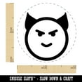 thumbnail image 2 of Happy Devil Face Emoticon Self-Inking Rubber Stamp Ink Stamper - Dry Pad (No Ink) - Mini 1/2 Inch, 2 of 7