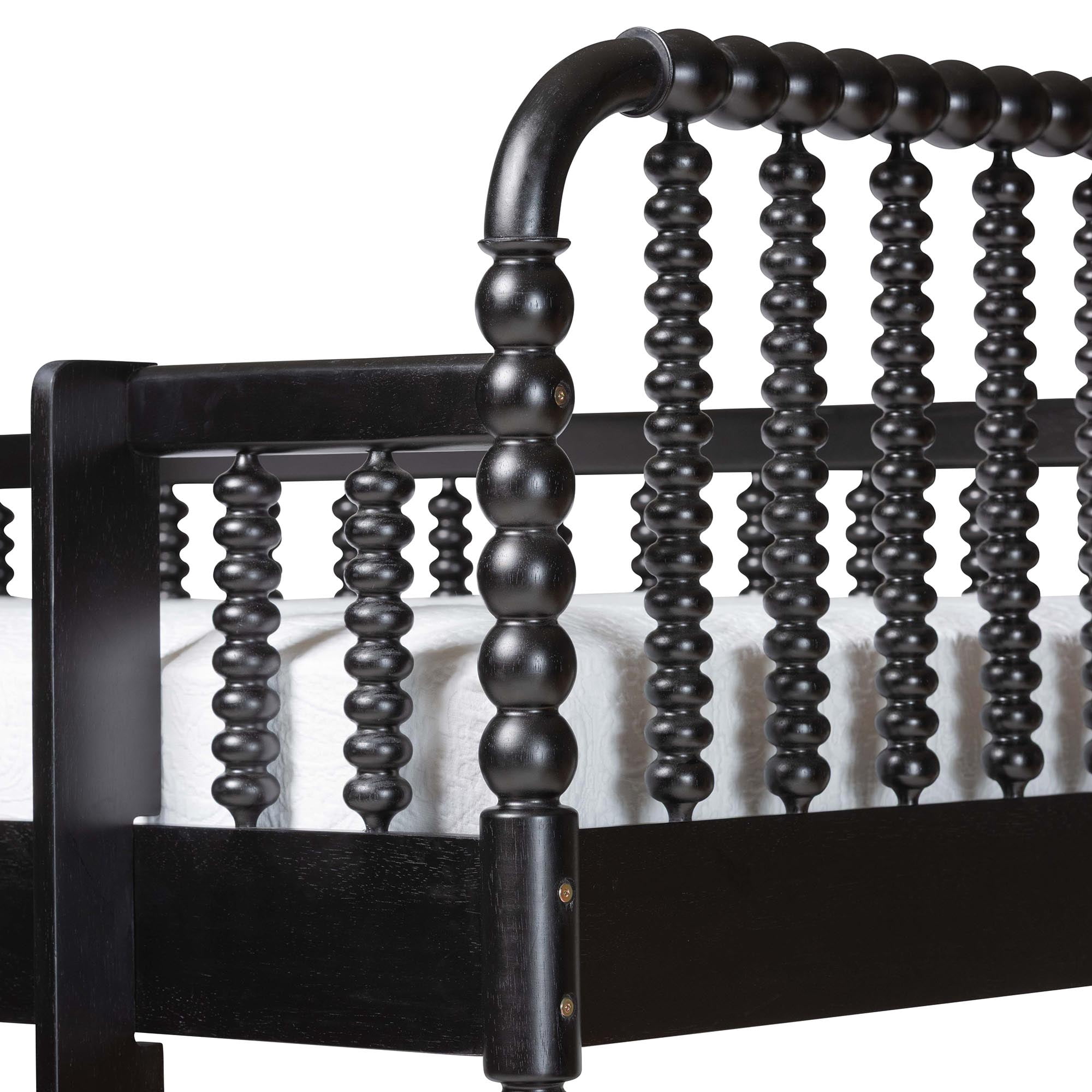 Baxton Studio Lucera Mid-Century Modern Bunk Bed, Twin, Black