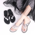 thumbnail image 6 of Rhinestone Thong Sandals for Women Sparkly Flat Flip Flops Bling Summer Beach Sandals for Casual Outdoor Daily Vacation Wear, 6 of 6