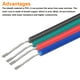 thumbnail image 4 of Cable eléctrico de cobre estañado de 28 AWG y 4 conductores Uxcell de 98FT para tiras LED, lámparas y cableado residencial, 4 of 7