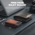 thumbnail image 4 of Billetera VULKIT para hombre con bloqueo RFID de piel magnética, 4 of 7