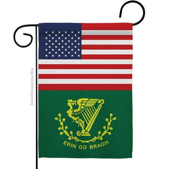 Americana Home & Garden G142407-BO Erin go Bragh US Friendship Springtime St Patrick Double-Sided Decorative Garden Flag, Multi Color