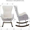 Velvet Upholstered Rocking Glider Chair for Nursery Comfy Chairs Mid