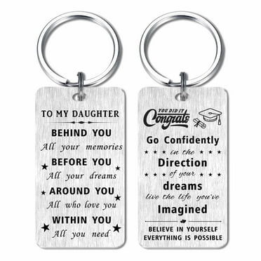 Yobent Daughter Graduation Daughter Gifts Keychain for College High School