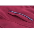 thumbnail image 6 of Men's Athletic Los Angeles Varsity Sherpa Fleece Lined LA Zip Up Hoodie Jacket (Burgundy 4XL), 6 of 7