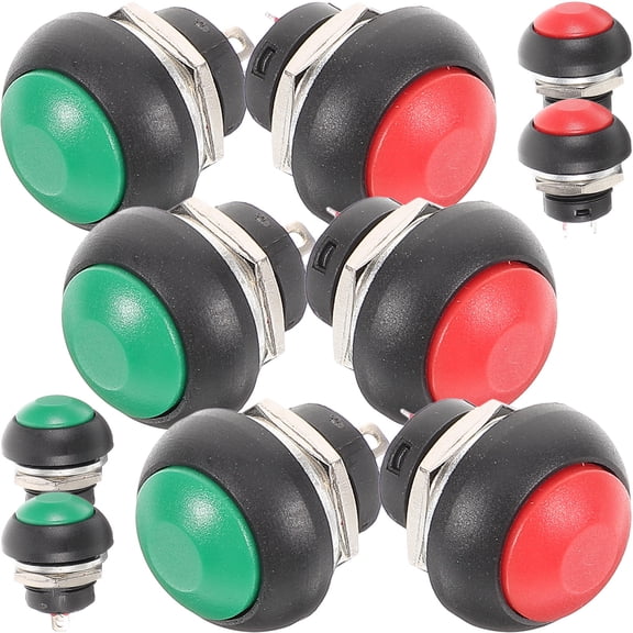 FELTECHELECTR 10Pcs Red Plastic Doorbell Button for Party 0.8x0.7x0.7in