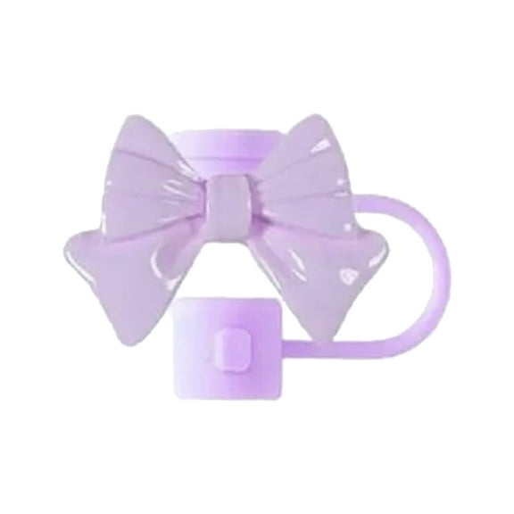 Splash Proof Straw Topper Cute Bow Shaped Reusable for Drinking Straws Stylish and Functional