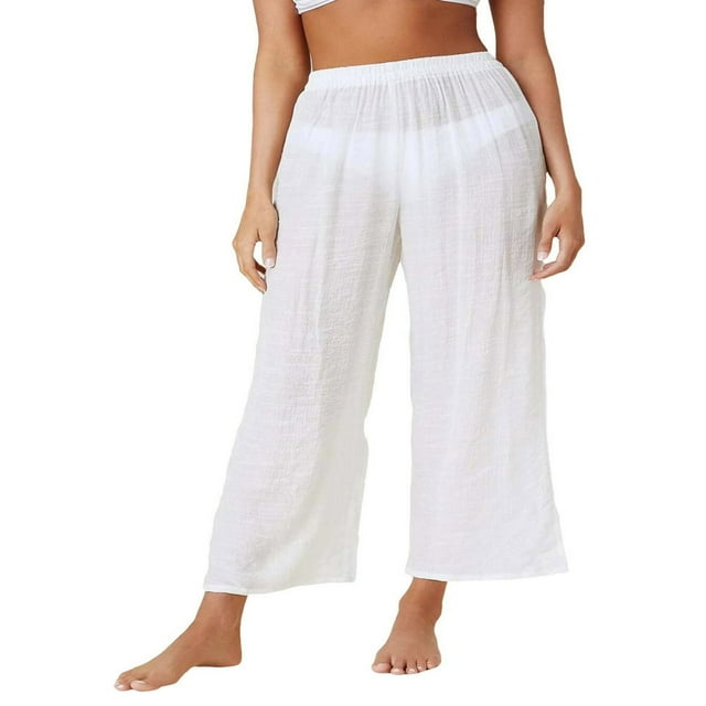 Women See Through Beach Sunscreen Pants Lightweight Beach Vacation Trousers