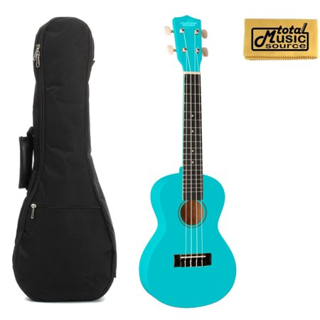 Oscar Schmidt OU1CBL Concert Ukulele, Light Blue, Basswood, w/ Bag