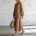 thumbnail image 3 of Luivaraty Long Sleeve Dress for Women Round Neck Maxi Dresses, 3 of 6