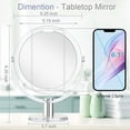 thumbnail image 6 of Vanity Mirror Makeup Mirror with Stand, 1X/15X Magnification Double Sided 360 Degree Swivel Magnifying Mirror, 6.25 Inch Portable Table Desk Counter top Mirror Bathroom Shaving Mirror, 6 of 6
