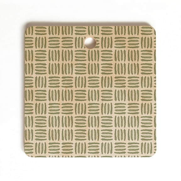 Society6 Iveta Abolina Pine Needle Checker II Square Cutting Board