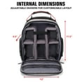 thumbnail image 3 of USA GEAR UBK DSLR Camera Backpack with Customizable Interior Storage , Weather Resistant Bottom and Comfort Padded Back Support for Nikon , Canon , Sony and More Cameras, 3 of 9
