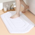 thumbnail image 2 of Extra Thick Bath Linen Rug Set Soft Plush Anti-Slip Bath Mat Water Absorbent Shaggy Polyester for Bathroom Living Room Bedroom Gray 24x36 Inches, 2 of 8