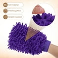 thumbnail image 5 of 4pcs Premium Chenille Microfiber Car Wash Mitts 9.8" x 7.9" Scratch Free Wash Gloves Absorbent Double Sided Plush Cleaning Drying Mitts for Car Washing Home Purple, 5 of 7