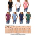 thumbnail image 3 of Bellella T-Shirts d'Été pour Femmes, T-shirt Uni à Col Rond, T-shirt Décontracté à Manches Courtes, Chandail à Enfiler, T-shirt pour Dames, Blanc, M, 3 of 3
