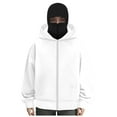 thumbnail image 3 of TTUHYWXI Men Women Mask Zipper Sport Hoodie, Long Sleeve Hoodie with Mask, Hoodie Pullover Sweatshirt Hooded Top (Clear, M), 3 of 4