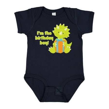 

Inktastic I m the Birthday Boy Triceratops Dinosaur Party Gift Baby Boy Bodysuit