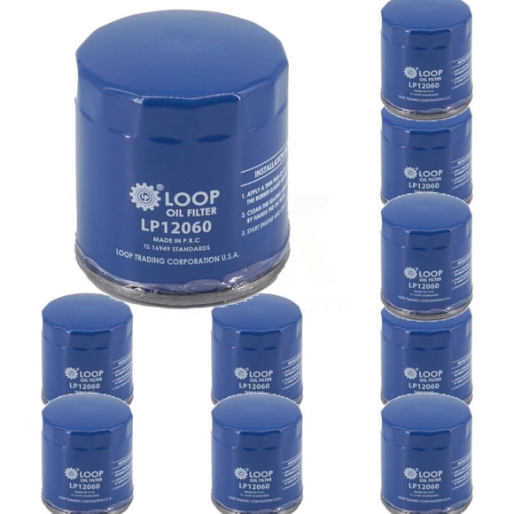 LOOP Engine Oil Filter (10 Pack) for Car Chevrolet GMC Equinox Buick Terrain Cruze Malibu Colorado Ford Escape Canyon Encore Spark Trailblazer GX Trax Corvette Impala Cadillac Acadia Volt KLO-100267