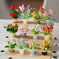 thumbnail image 3 of Assembly Toy Block Rose Flower Succulent Pot Plant Compatible with Lego Eternal Sunflower Gift for Girls, 3 of 5